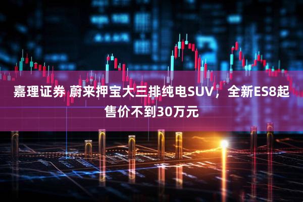 嘉理证券 蔚来押宝大三排纯电SUV，全新ES8起售价不到30万元