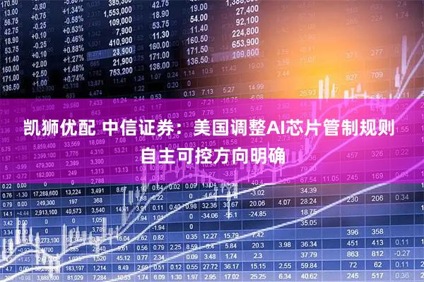 凯狮优配 中信证券：美国调整AI芯片管制规则 自主可控方向明确